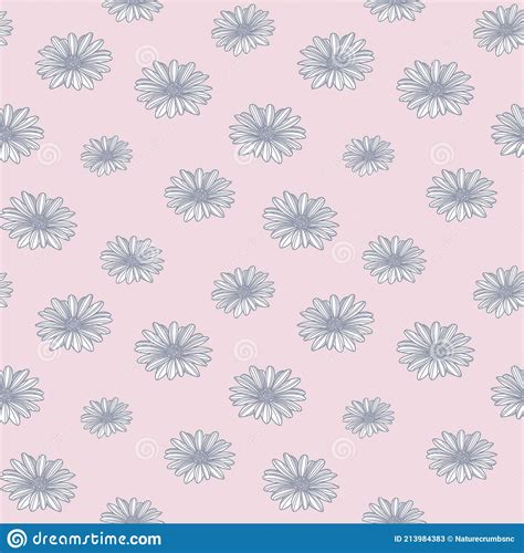 Cute Pastel Floral Seamless Repeat Pattern Stock Vector Illustration