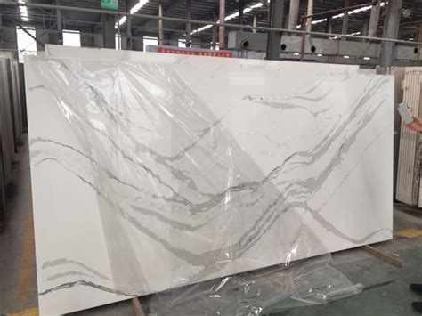 Calacatta white quartz slabs