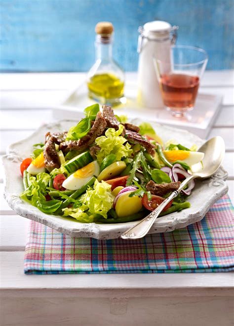 Mediterraner Salat Mit Rumpsteakstreifen Rezept LECKER