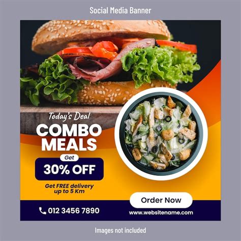 Premium Vector Food And Restaurant Social Media Post Design Template