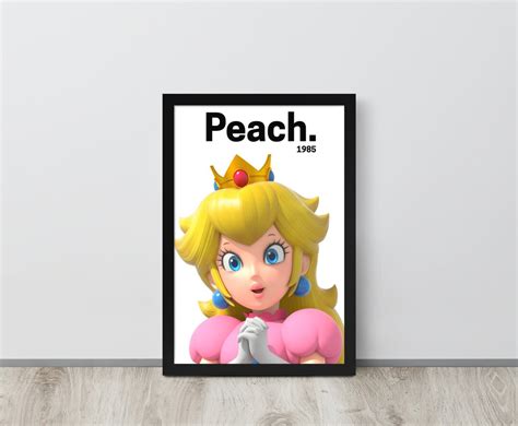 Printable Princess Peach Poster, Princess Room Print Wall Poster, Video ...