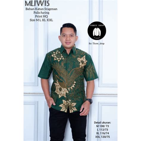 Jual Batik Pria Lengan Panjang Mliwis Batik Sragenan Motif Masa Kini