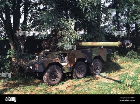 French army, heavy armored car ERC 90 SAGAIE during NATO exercises in ...