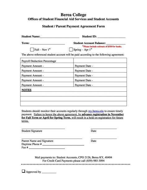 Editable Payment Agreement Templates Contracts Templatelab