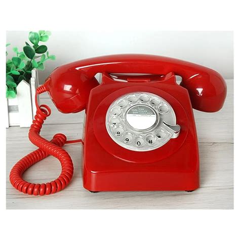 Buy Corded Telephone Rotary Dial Home Telephone Orange Antique Old