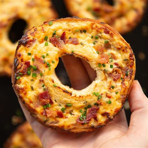 Bacon Cream Cheese Filled Bagels | Don't Go Bacon My Heart