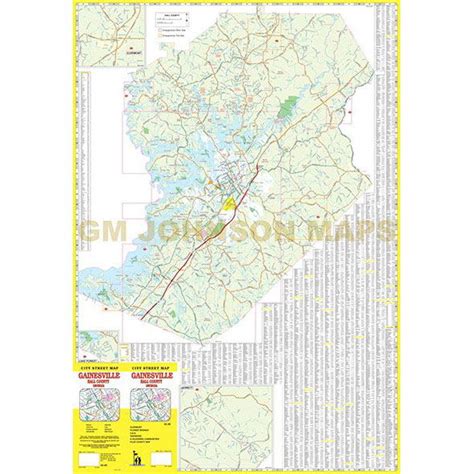 Gainesville / Hall County, Georgia Street Map - GM Johnson Maps