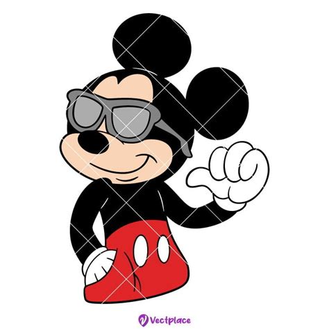 Mickey Mouse With Glasses Svg Cut File Cricut Png Vector Vectplace