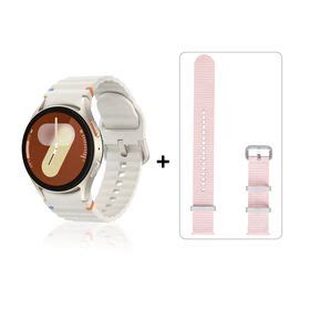 Samsung Galaxy Watch Bt Mm Cream With Pink Athleisure Band Shop