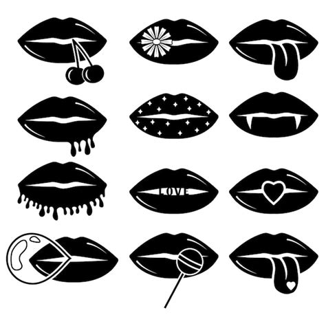 Printable Lips Stencil | Lipstutorial.org