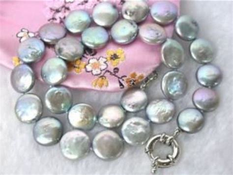 Mm Gray Coin South Sea Reborn Keshi Pearl Necklace Chain