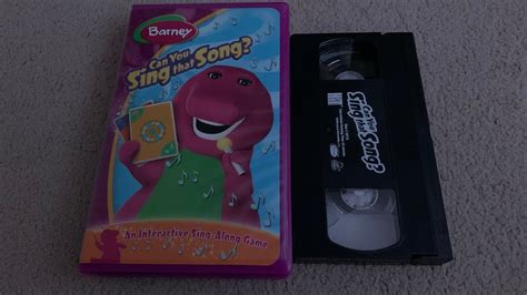 Opening And Closing To Barney Can You Sing That Song Vhs Youtube