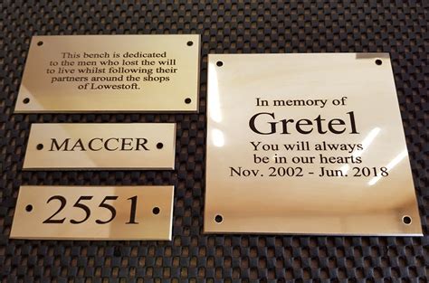 Polished BRASS Plaques, Brass Memorial Plaques, Beautifully Engraved ...