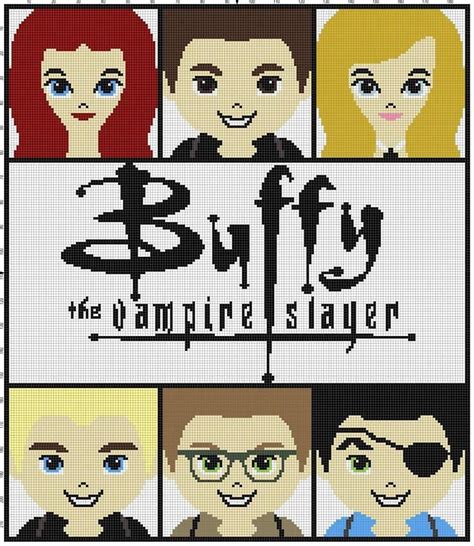 Buffy The Vampire Slayer Block Blanket Graph Cross Stitch Buffy The Vampire Slayer Buffy