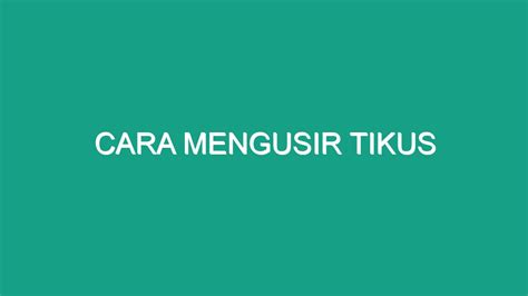 Cara Mengusir Tikus Geograf