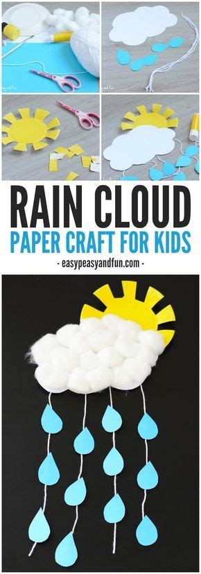 rain cloud paper craft   paper plate sun crafts  kids spring