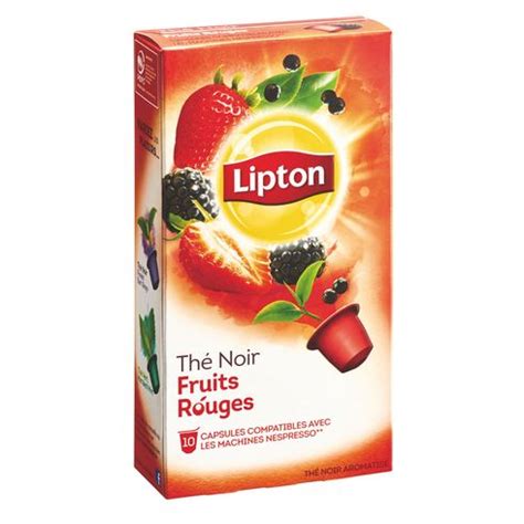 Capsules Th Noir Lipton Fruits Rouges Boite De