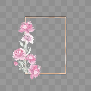 Romantic Watercolor Flowers Png Transparent Luxurious Frame With