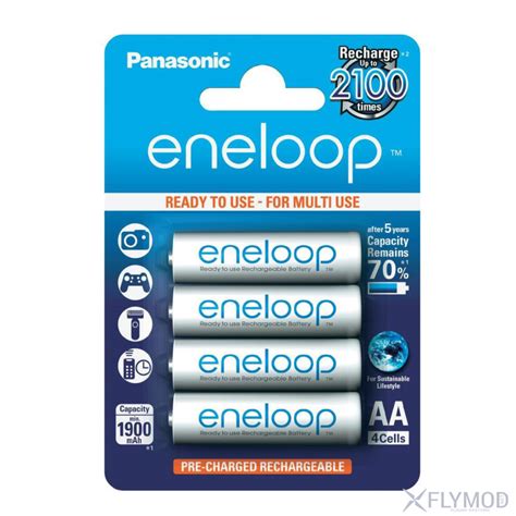 Акумуляторні батарейки Panasonic Eneloop Aa 1900mah Nimh 4шт купити