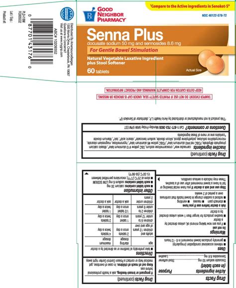 BUY Docusate Sodium, Sennosides (Senna Plus) 50; 8.6 mg/1; mg/1 from ...