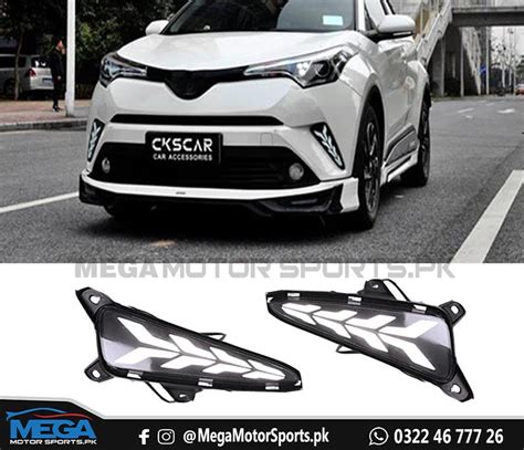 Toyota Chr Front Bumper Led Drl Arrow Style Front Led Drl Arrow Styl