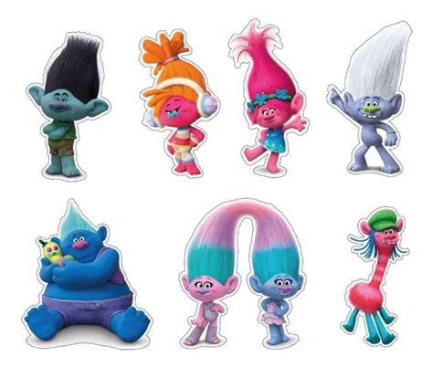 Figuras Trolls Base R Gida Kit Pzas Coroplast Env O Gratis