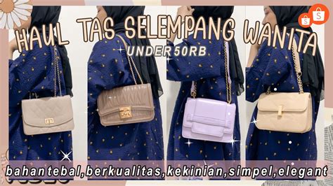 Shopee Haul Tas Wanita Selempang Tali Rantai Simpel Kekinian Murah