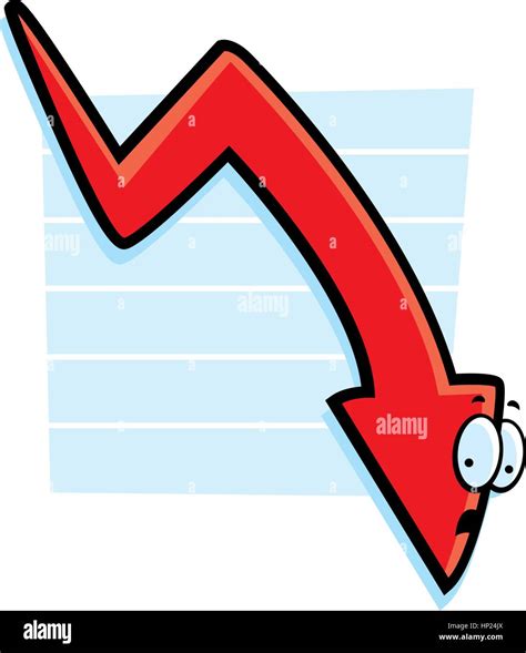 A cartoon red graph arrow going down Stock Vector Image & Art - Alamy