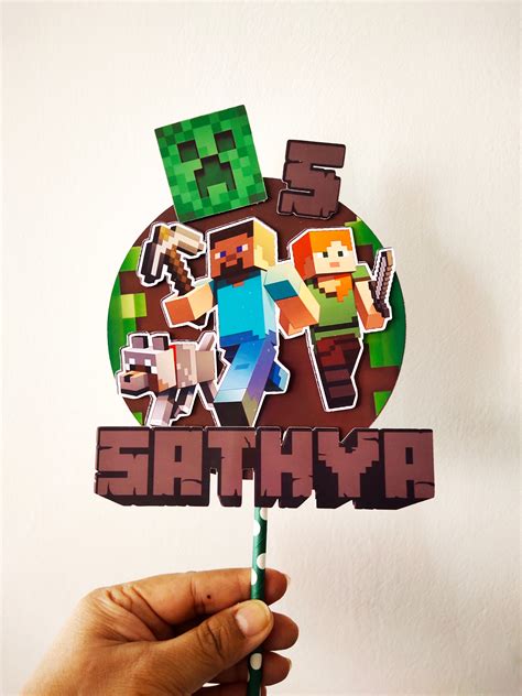 Minecraft Cake Topper – PRETTY UR PARTY