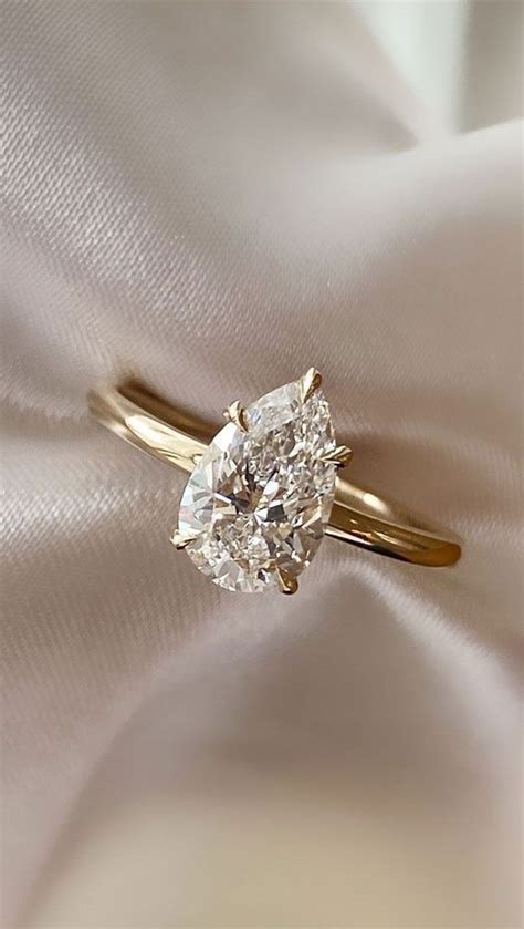 54 Popular Styles Of Engagement Rings Pear Diamond Perfection