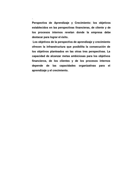 Perspectiva De Aprendizaje Y Crecimiento Pdf