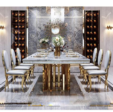 Stylish Rectangle Marble Dining Table My Aashis Modern Dinning Table Marble Dining Table Set