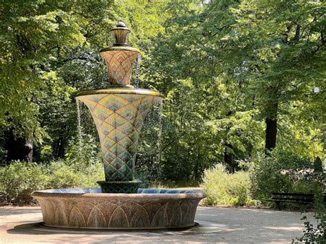 Beautiful Fountain in a Green Park in Dresden Stock Photo - Image of ...