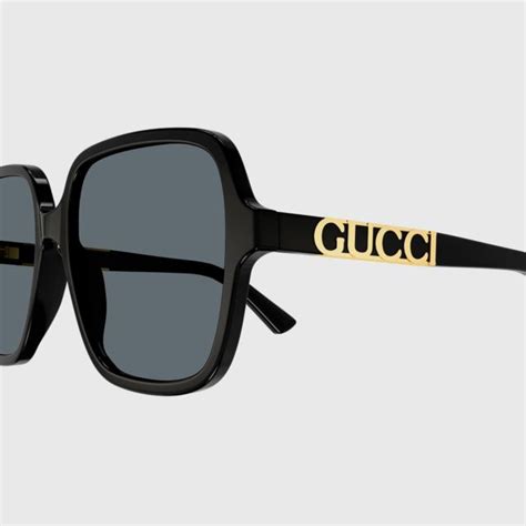 GUCCI Gucci Sign - Shiny Black/Grey 59