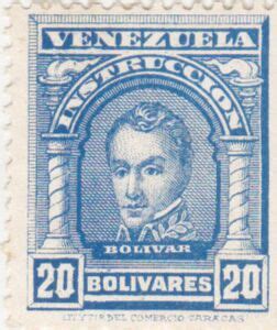 Stamp Sim N Bol Var Venezuela Instruccion National Figures Series