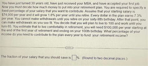 Solved You Have Just Turned 30 Years Old Have Just Received Chegg