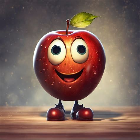 Premium AI Image | Apple character fantasy art