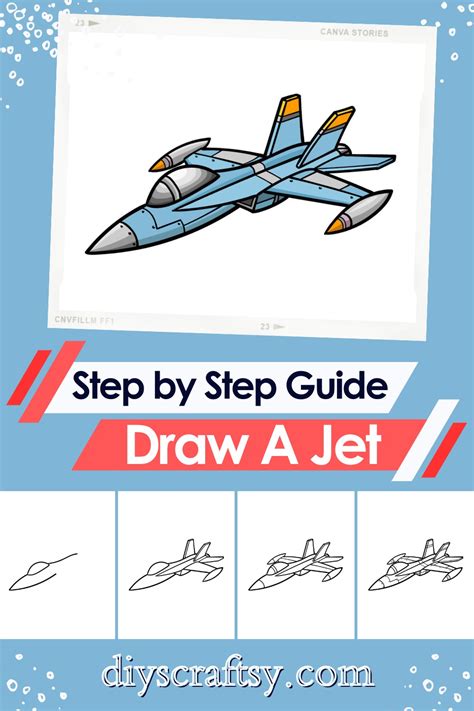 15 Jet Drawing Ideas -Step By Step Guide - DIYsCraftsy