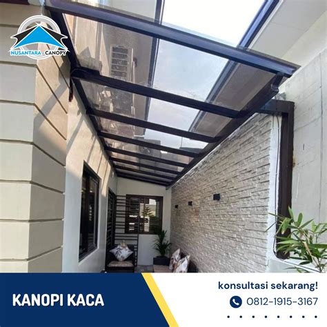 Canopy Atap Kaca Kanopi Atap Tempered Glass Moderen Minimalis