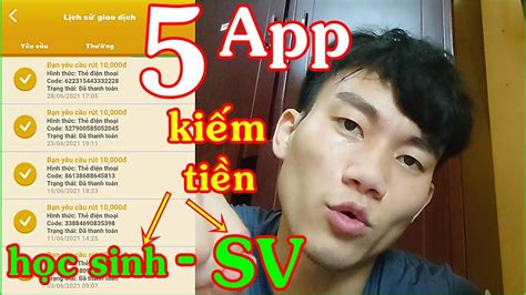 Tốp 5 Ứng Dụng Kiếm Tiền Online Uy Tín Cho Học Sinh Sinh Viên Kiếm