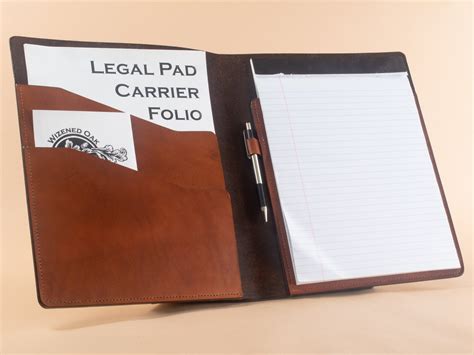 Leather Legal Pad Portfolio Letter Sized Legal Pad Folder Etsy