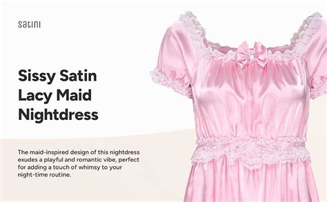 Satini Lingerie Satin Sissy Babydoll Ruffles Frilly Lace Slip Nightwear Dress At Amazon Womens
