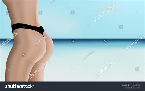 Beautiful Woman Back Bikini On Oceans Stock Vector Royalty Free 2242050163 Shutterstock