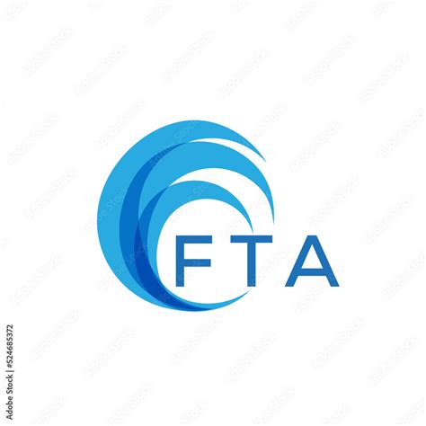 FTA letter logo. FTA blue image on white background. FTA Monogram logo ...