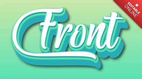 front travel  text effect generator