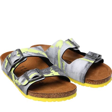 Buy Birkenstock Boys Arizona Birko Flor Sandals City Camo Yellow