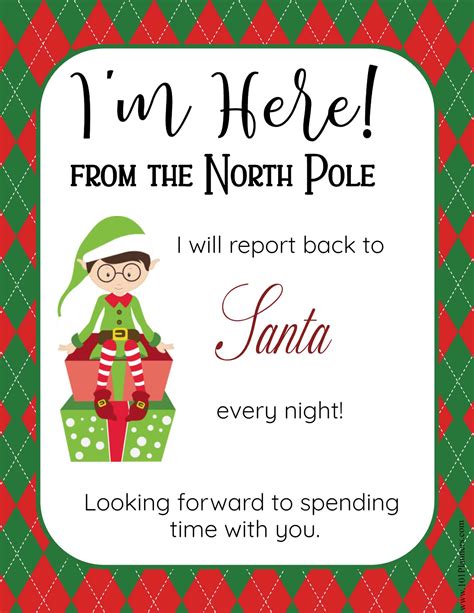 printable elf welcome letter