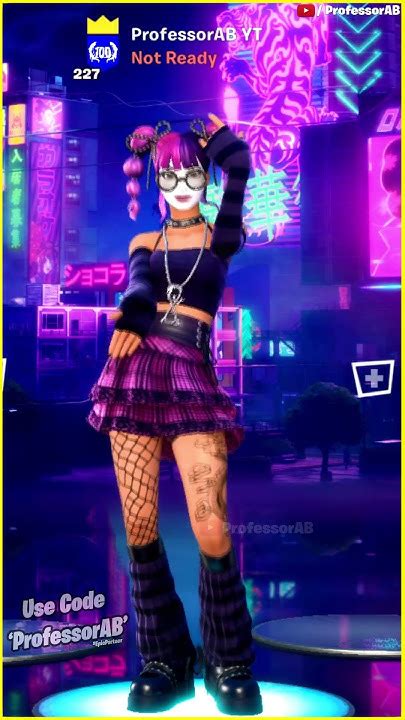 Fortnite Pump Me Up Emote With Festival Lace Skin 🍑😜 Cute Goth Outfit 😍