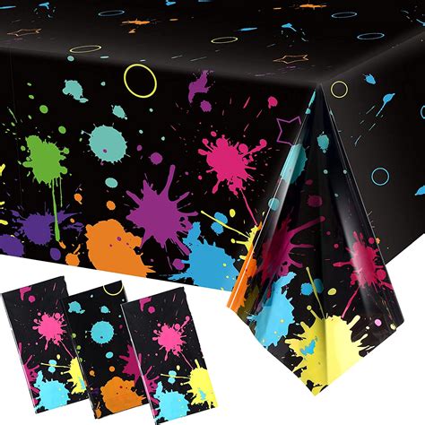 Amazon Glow Party Table Covers Neon Party Tablecloths 108 X 54