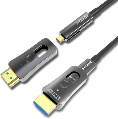 Jp Atzebe 光ファイバーhdmi ケーブル 30m 4k 60hz対応 18gbps超高速伝送 4k Hdr